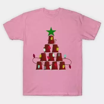 Футболка женская красная чашка рождественский принт Харадзюку кавайная футболка летняя женская футболка с коротким рукавом топ футболка S розовый