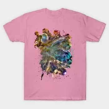 Футболка женская красочная Космос Harajuku принт Kawaii футболка летняя с коротким рукавом женская футболка топ футболка S