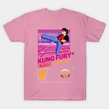 Футболка женская Kun Fu Retro Game Harajuku Print Kawaii футболка летняя с коротким рукавом женская футболка топ футболка S