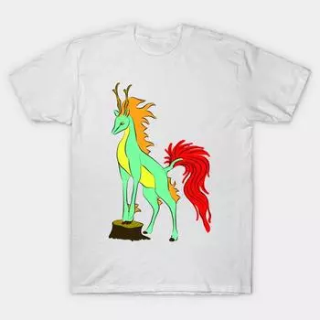 Футболка женская Kurofuto Kirin Harajuku Print Kawaii футболка летняя женская футболка с коротким рукавом топ футболка S розовый