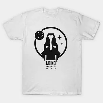 Футболка женская Laika Space Dog Harajuku Print Kawaii футболка летняя с коротким рукавом женская футболка топ футболка S