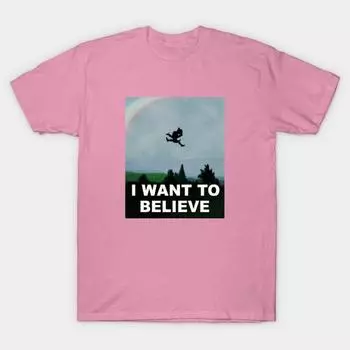 Футболка женская Лепрекон Believe Harajuku Print Kawaii футболка летняя с коротким рукавом женская футболка топ футболка S розовый