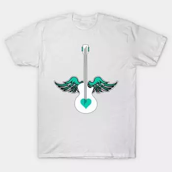 Футболка женская летающая гитара Harajuku принт Kawaii футболка летняя короткий рукав женская футболка топ футболка S белый