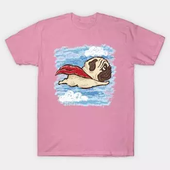 Футболка женская Летающий мопс собака Harajuku принт Kawaii футболка летняя короткий рукав женская футболка топ футболка S