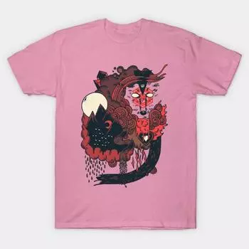 Футболка Женская Лидер Стаи Принт Харадзюку Кавайная Футболка Летняя с Коротким Рукавом Женская Футболка Топ S розовый