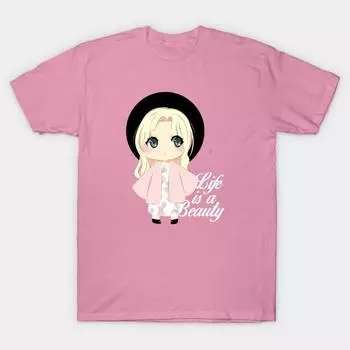 Футболка женская Life Is A Beauty Harajuku Print Kawaii футболка летняя женская футболка с коротким рукавом топ футболка S розовый
