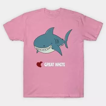 Футболка женская Love Great White Harajuku Print Kawaii футболка летняя женская футболка с коротким рукавом топ футболка S