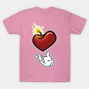 Футболка женская LOVE Is Tha Bomb Harajuku Print Kawaii футболка летняя женская футболка с коротким рукавом топ футболка S розовый