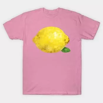 Футболка женская Low Poly лимонный Harajuku принт Kawaii футболка летняя короткий рукав женская футболка топ футболка S