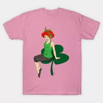 Футболка женская Luck Of The Irish Harajuku Print Kawaii футболка летняя женская футболка с коротким рукавом топ футболка S розовый