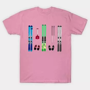 Футболка женская лыжная Harajuku принт Kawaii футболка летняя с коротким рукавом женская футболка топ футболка S розовый