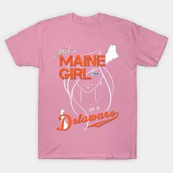 Футболка женская Maine Delaware Harajuku Print Kawaii футболка летняя с коротким рукавом женская футболка топ футболка S розовый