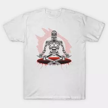 Футболка женская Медитатор Harajuku Принт Kawaii Футболка летняя с коротким рукавом женская футболка Топ Футболка S