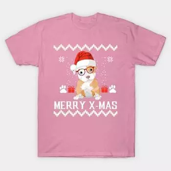 Футболка женская Merry X Mas Dog Harajuku Print Kawaii футболка летняя женская футболка с коротким рукавом топ футболка S розовый