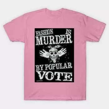 Футболка Женская Мода Убийство По Результатам Народного Голосования Принт Харадзюку Кавайная Футболка Летняя С Коротким Рукавом Женская Футболка Топ S