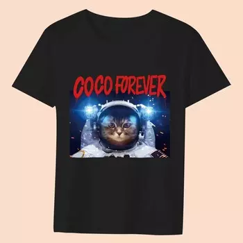 Футболка женская модная повседневная куртка с круглым вырезом, тонкая и удобная рубашка с рисунком фэнтези «Космический астронавт», серия XXXL