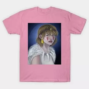 Футболка женская Mononoke Harajuku Print Kawaii футболка летняя с коротким рукавом женская футболка топ футболка S