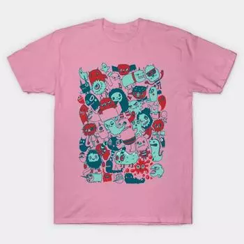 Футболка женская Monsterous Harajuku Print Kawaii футболка летняя женская футболка с коротким рукавом топ футболка S