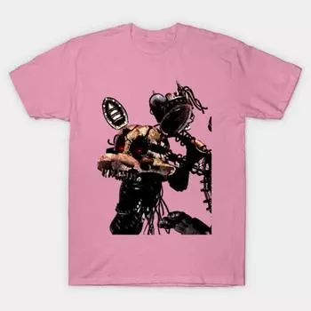 Футболка женская Muft Five Nights At Freddys Foxy Harajuku Print Kawaii футболка летняя женская футболка с коротким рукавом топ футболка S