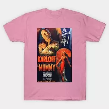 Футболка женская Мумия Harajuku Принт Kawaii Футболка летняя с коротким рукавом женская футболка Топ Футболка S розовый