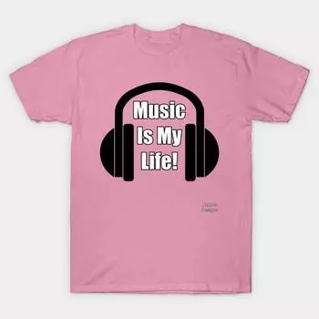 Футболка женская Музыка - моя жизнь футболка Harajuku принт Kawaii футболка летняя короткий рукав женская футболка топ футболка S розовый