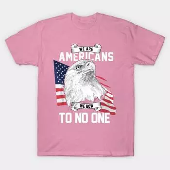 Футболка женская Мы американцы Мы никому не поклоняемся Harajuku Принт Kawaii Футболка летняя с коротким рукавом женская футболка топ футболка S розовый