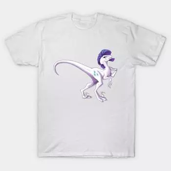 Футболка женская My Little Raptor Rarity Harajuku Print Kawaii футболка летняя женская футболка с коротким рукавом топ футболка S