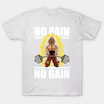 Футболка женская No Pain No Gain Goku Deadlift Harajuku Print Kawaii футболка летняя женская футболка с коротким рукавом топ S розовый