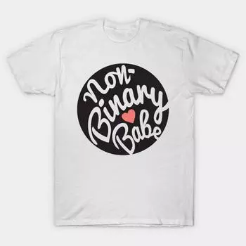 Футболка женская Non Binary Babe Harajuku Print Kawaii футболка летняя с коротким рукавом женская футболка топ футболка S