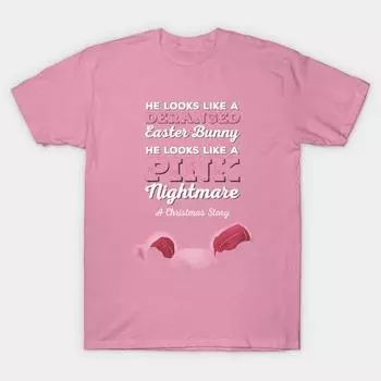 Футболка женская Он похож на сумасшедшего пасхального кролика Harajuku принт Kawaii футболка летняя короткий рукав женская футболка топ футболка S