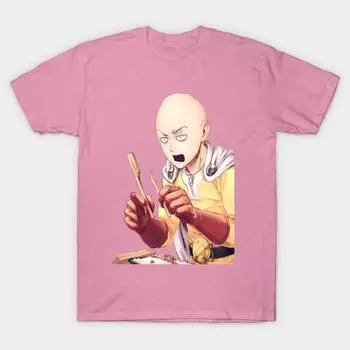 Футболка женская One Punch Man Chopsticks Harajuku Print Kawaii футболка летняя женская футболка с коротким рукавом топ футболка S
