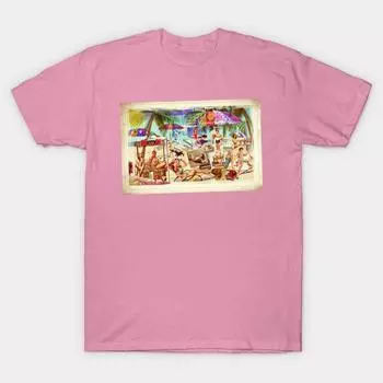 Футболка женская открытка от La Verne 1959 Harajuku Print Kawaii футболка летняя женская футболка с коротким рукавом топ футболка S