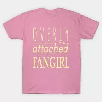 Футболка женская Overly Attached Fangirl Harajuku Print Kawaii футболка летняя женская футболка с коротким рукавом топ футболка S