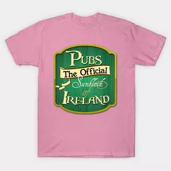 Футболка женская Пабы Официальный солнцезащитный крем Ирландии Harajuku Принт Kawaii Футболка Летняя футболка с коротким рукавом женская футболка Топ Футболка S розовый