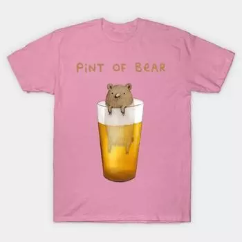 Футболка женская Pint Of Bear Harajuku Print Kawaii футболка летняя женская футболка с коротким рукавом топ футболка S розовый