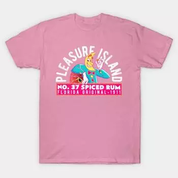 Футболка женская Pleasure Island № 37 Spiced Rum Harajuku Print Kawaii футболка летняя женская футболка с коротким рукавом топ футболка S розовый