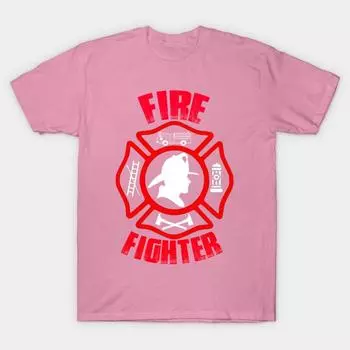 Футболка женская пожарная Harajuku принт Kawaii футболка летняя с коротким рукавом женская футболка топ футболка S розовый