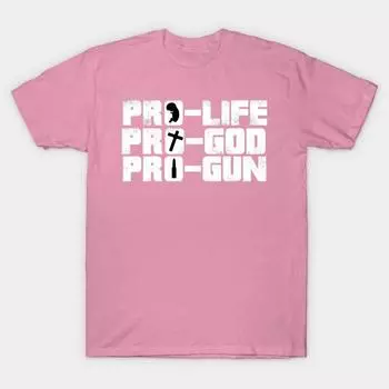 Футболка женская Pro Life. Про Бога. Футболка Pro Gun Funny с принтом Harajuku Kawaii, летняя женская футболка с коротким рукавом, топ S