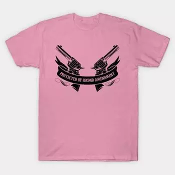 Футболка женская Protected By The 2Nd Amendment футболка Harajuku Print Kawaii футболка летняя женская футболка с коротким рукавом топ футболка S розовый