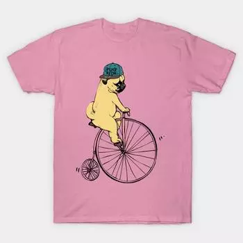 Футболка женская Pug Ride Harajuku Print Kawaii футболка летняя с коротким рукавом женская футболка топ футболка S