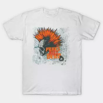 Футболка женская Punks Not Dead Harajuku Print Kawaii футболка летняя женская футболка с коротким рукавом топ футболка S