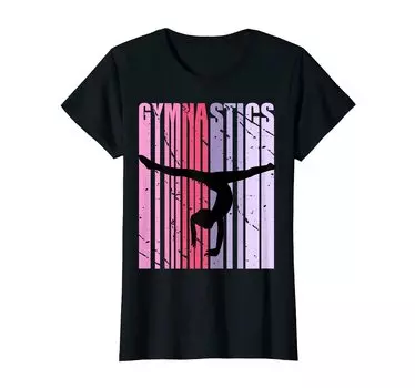 Футболка женская ретро гимнастика для девочек на день рождения для подростков Love Vault Beam чёрный