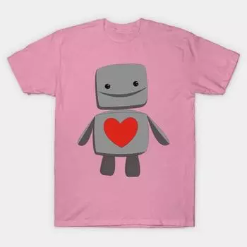 Футболка женская Robot Love Harajuku Print Kawaii футболка летняя с коротким рукавом женская футболка топ футболка S