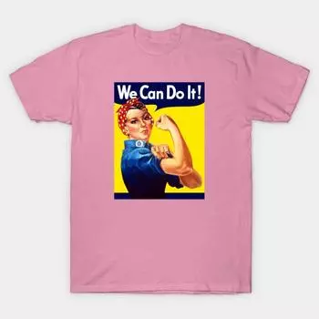 Футболка женская Rosie The Riveter Harajuku Print Kawaii футболка летняя женская футболка с коротким рукавом топ футболка S розовый