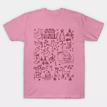 Футболка женская Рождественская коллекция Harajuku Print Kawaii футболка летняя женская футболка с коротким рукавом топ футболка S