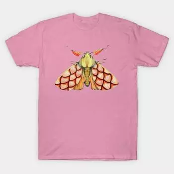 Футболка женская розовая моль принт Harajuku кавайная футболка летняя женская футболка с коротким рукавом топ футболка S