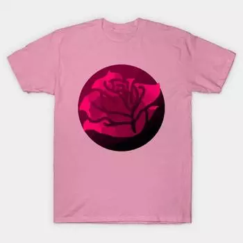 Футболка женская розовая витражная роза Harajuku принт Kawaii футболка летняя женская футболка с коротким рукавом топ футболка S розовый