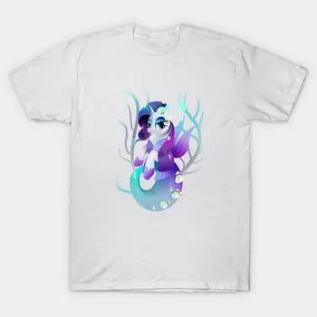 Футболка женская русалка Rarity Harajuku принт Kawaii футболка летняя с коротким рукавом женская футболка топ футболка S розовый