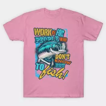 Футболка женская рыболовная поверх рабочей футболки Harajuku с принтом Kawaii, летняя футболка с коротким рукавом для женщин, топ-футболка S розовый