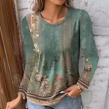 Футболка женская с длинными рукавами, большой размер, топ с 3D-принтом, кожа креветок, быстрая доставка S